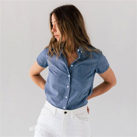 women's chambray shirt 2x.